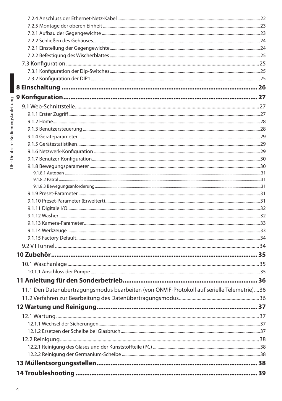 Videotec ULISSE MAXI NETCAM User Manual | Page 138 / 180