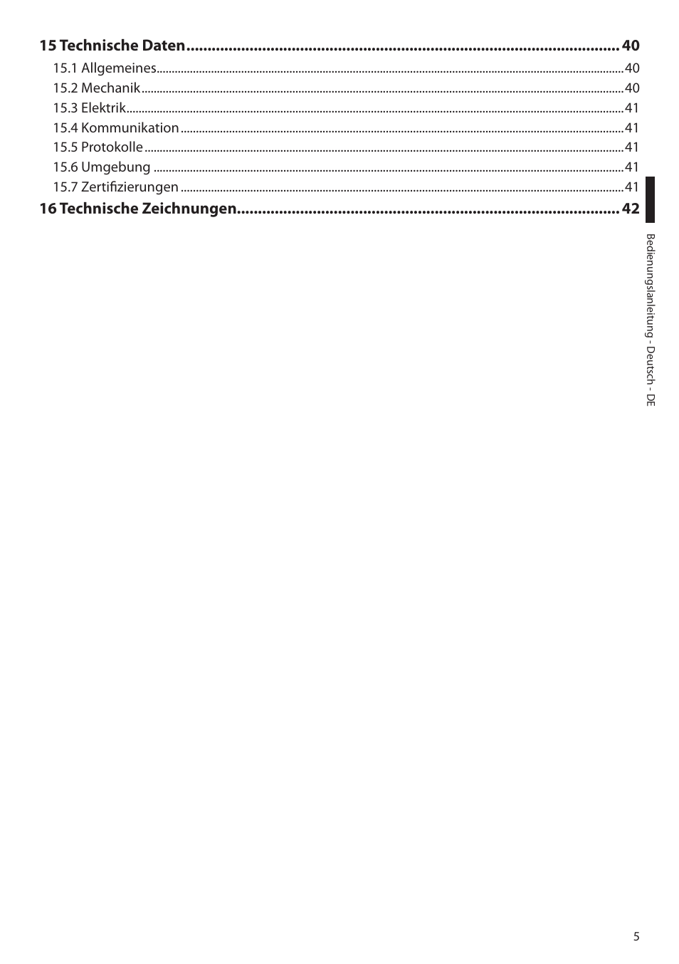 15 technische daten, 16 technische zeichnungen | Videotec ULISSE MAXI NETCAM User Manual | Page 139 / 180