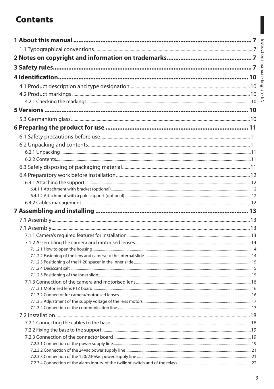 Videotec ULISSE MAXI NETCAM User Manual | Page 5 / 180