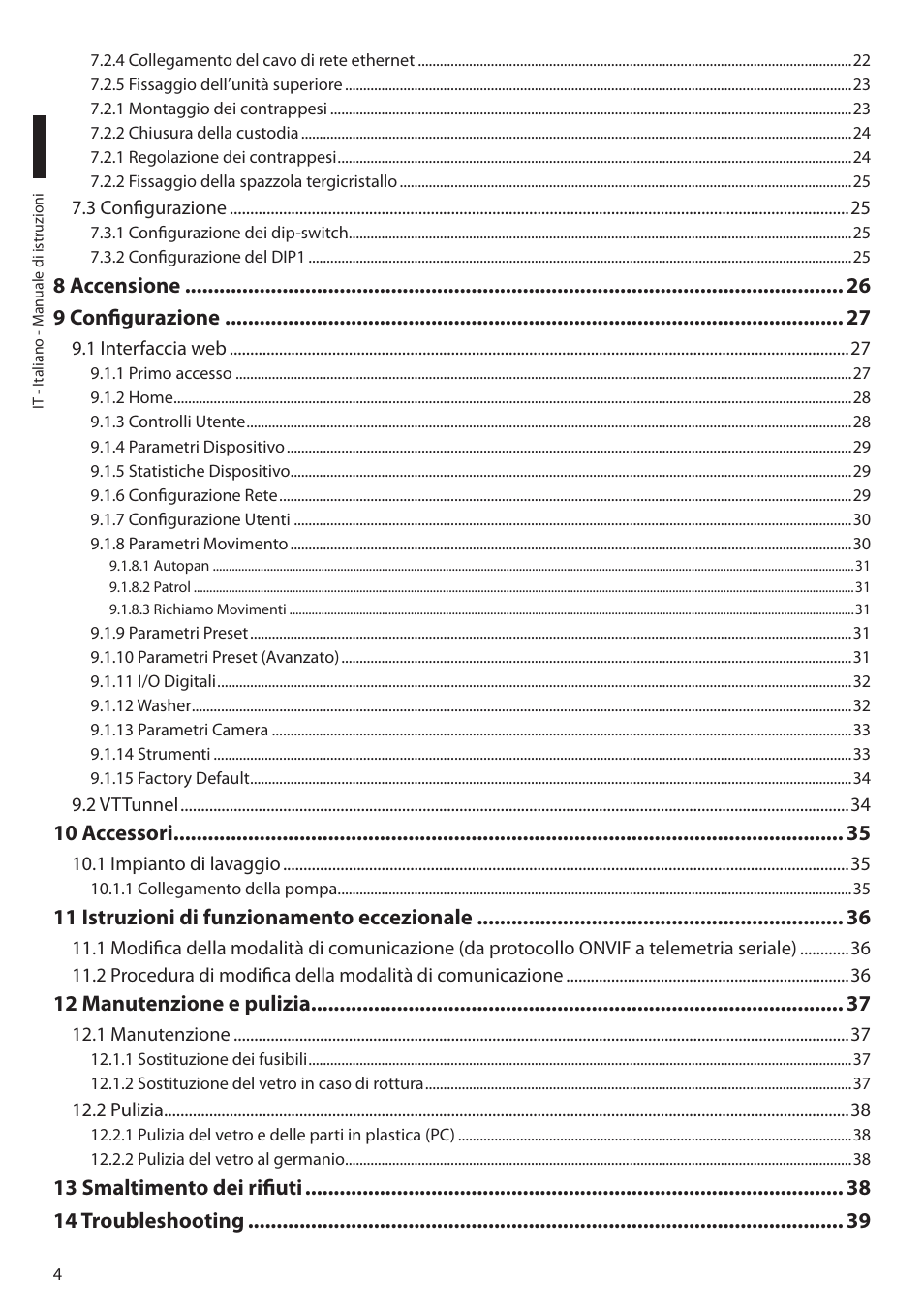 Videotec ULISSE MAXI NETCAM User Manual | Page 50 / 180