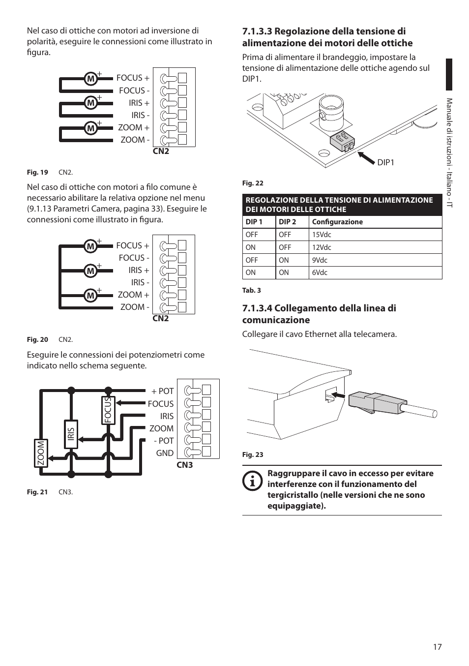 4 collegamento della linea di comunicazione | Videotec ULISSE MAXI NETCAM User Manual | Page 63 / 180