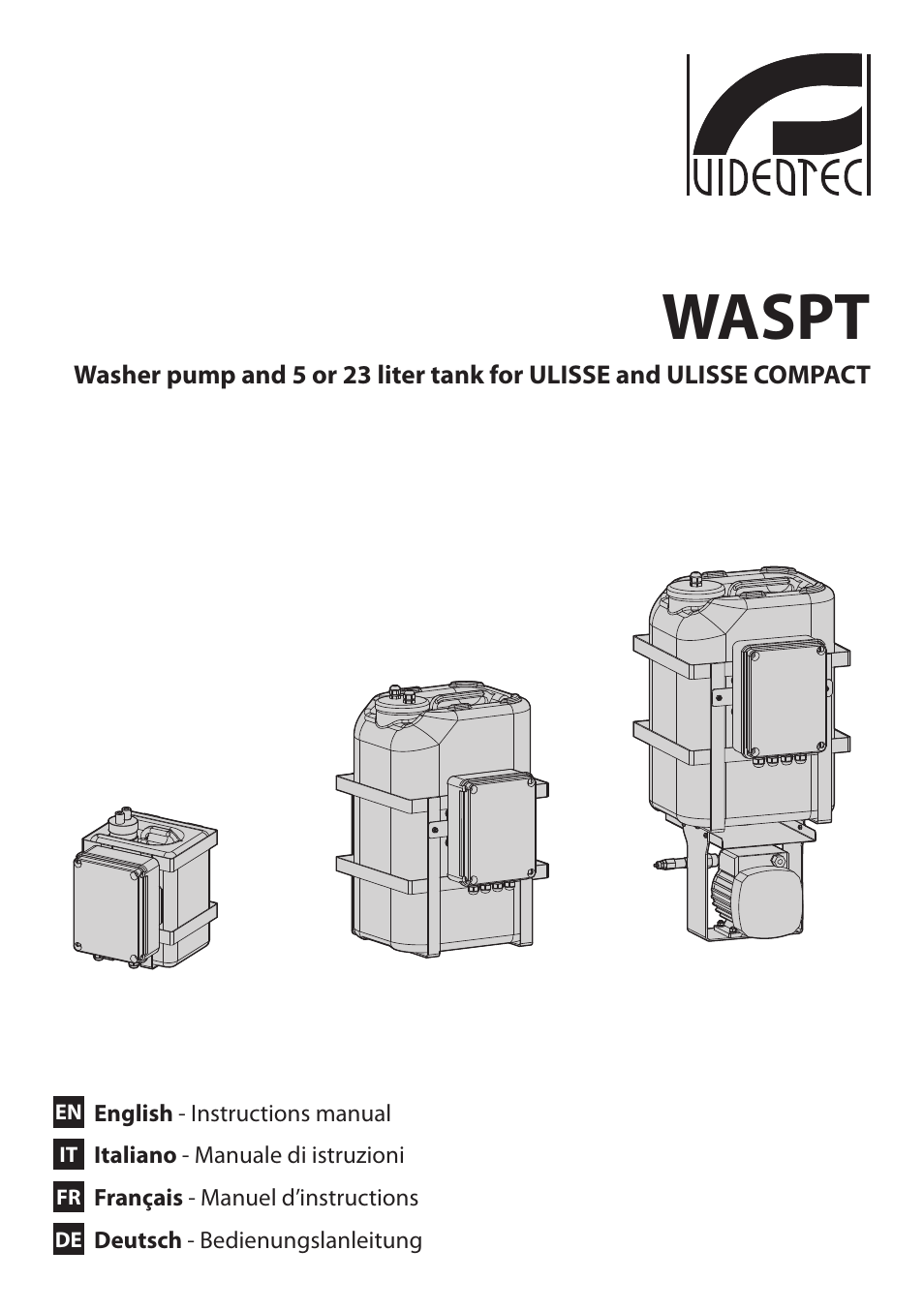 Videotec WASPT User Manual | 52 pages