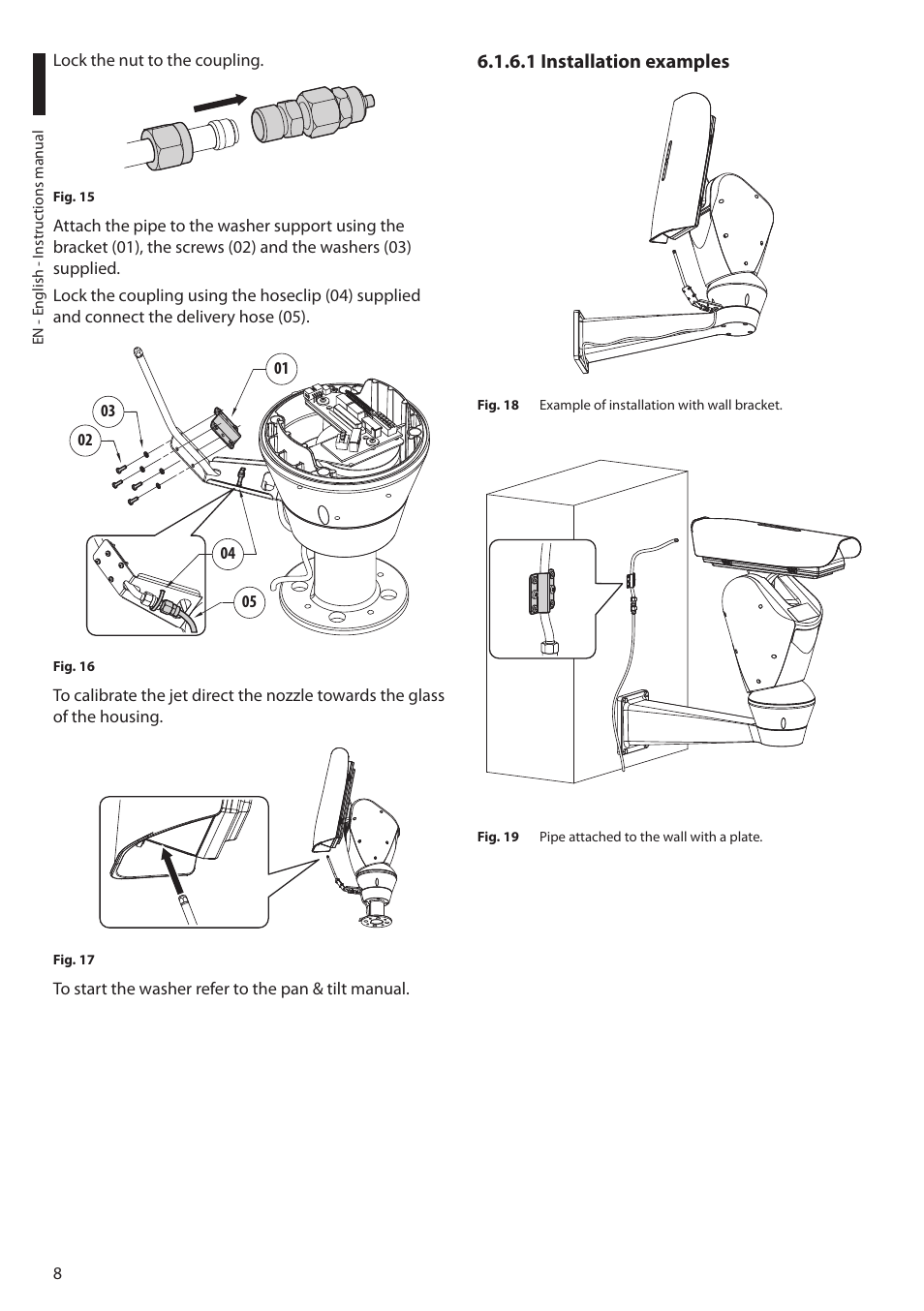 1 installation examples | Videotec WASPT User Manual | Page 10 / 52