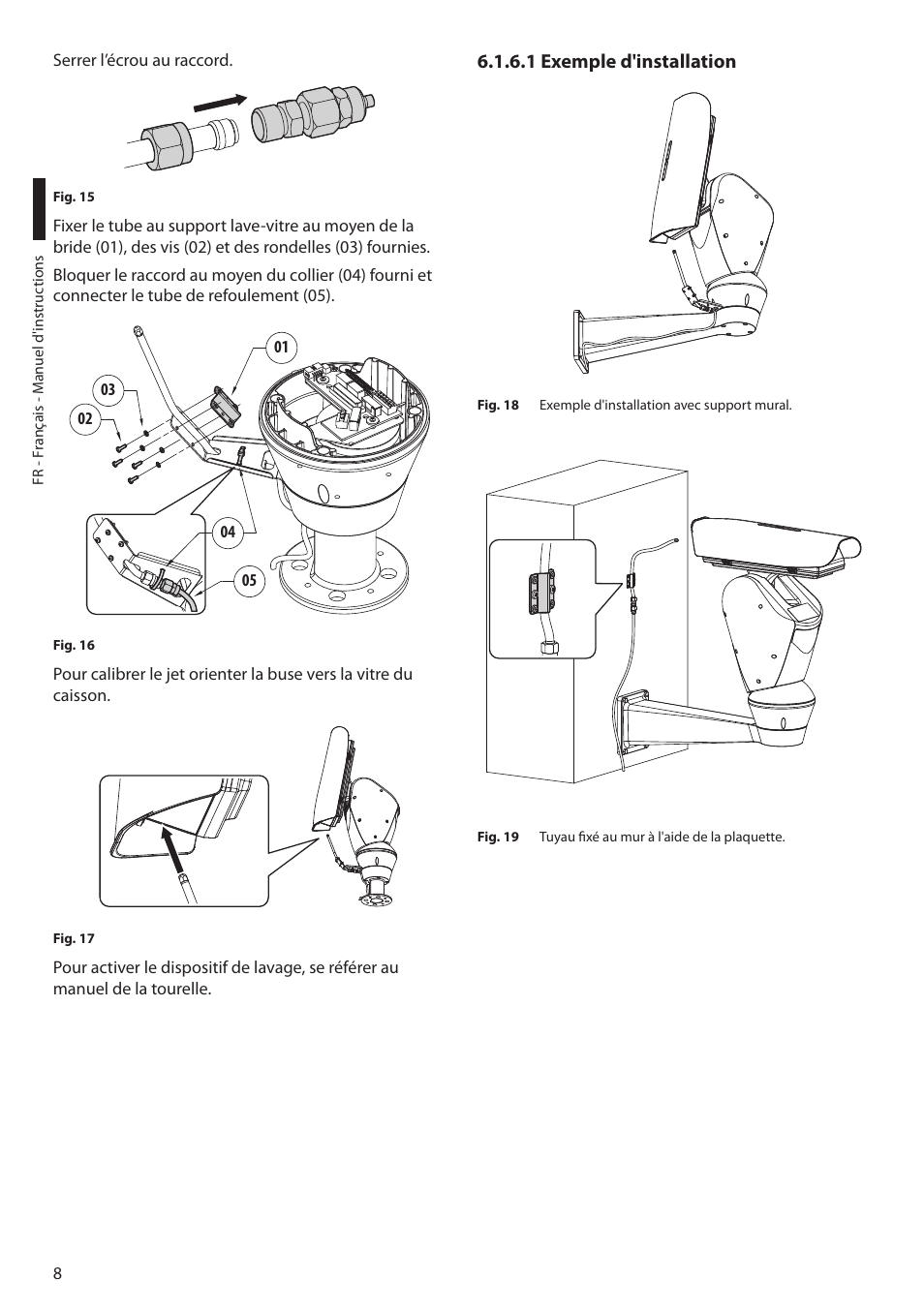 1 exemple d'installation | Videotec WASPT User Manual | Page 34 / 52