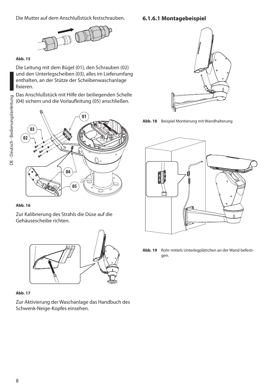 1 montagebeispiel | Videotec WASPT User Manual | Page 46 / 52