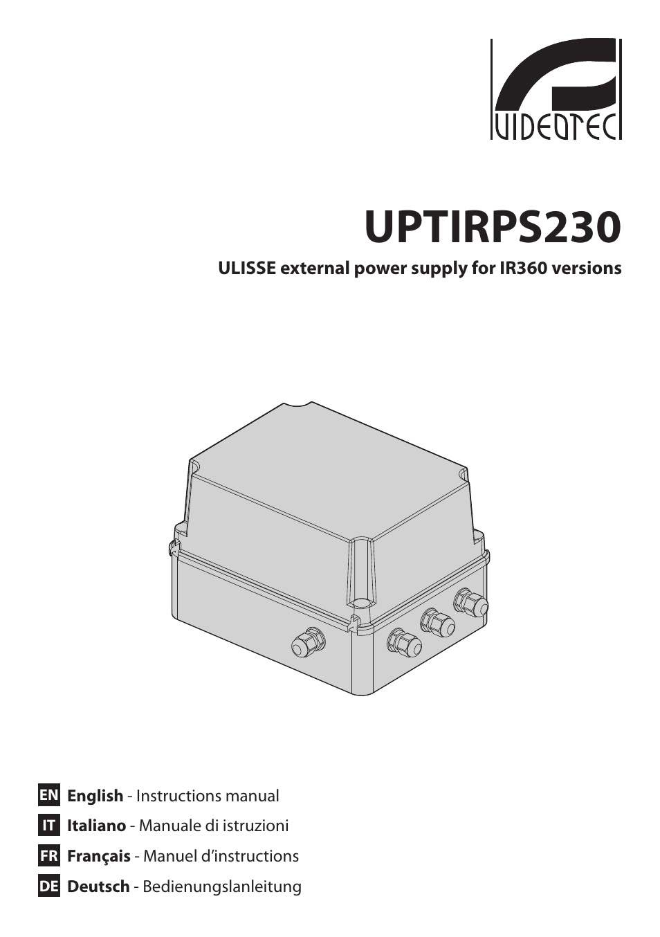 Videotec UPTIRPS230 User Manual | 28 pages