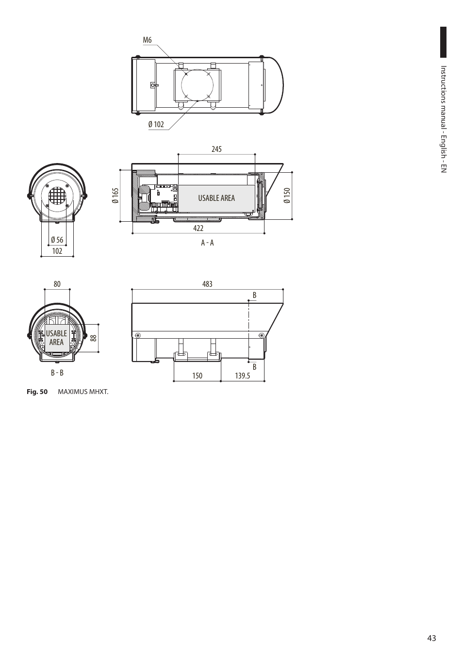 Videotec MAXIMUS MHXT User Manual | Page 43 / 46