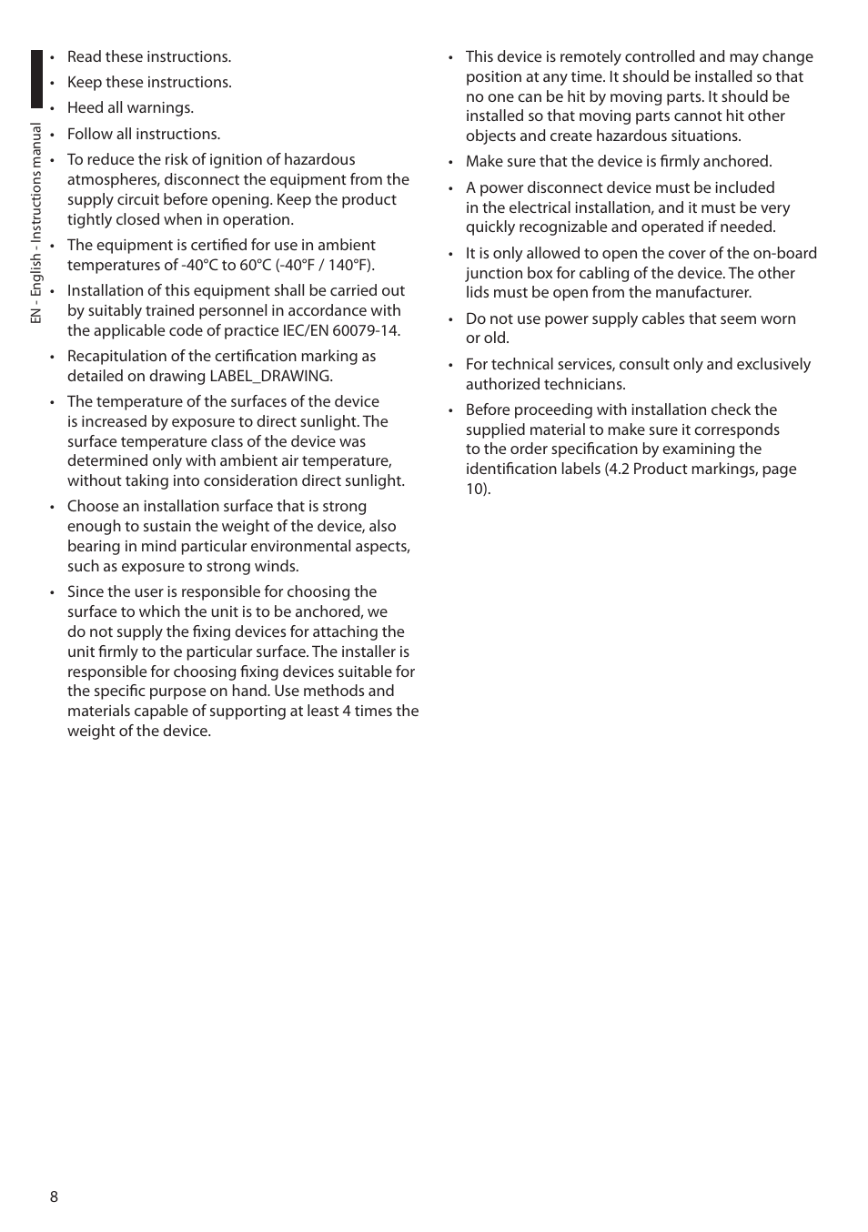 Videotec MAXIMUS MPXT User Manual | Page 10 / 454