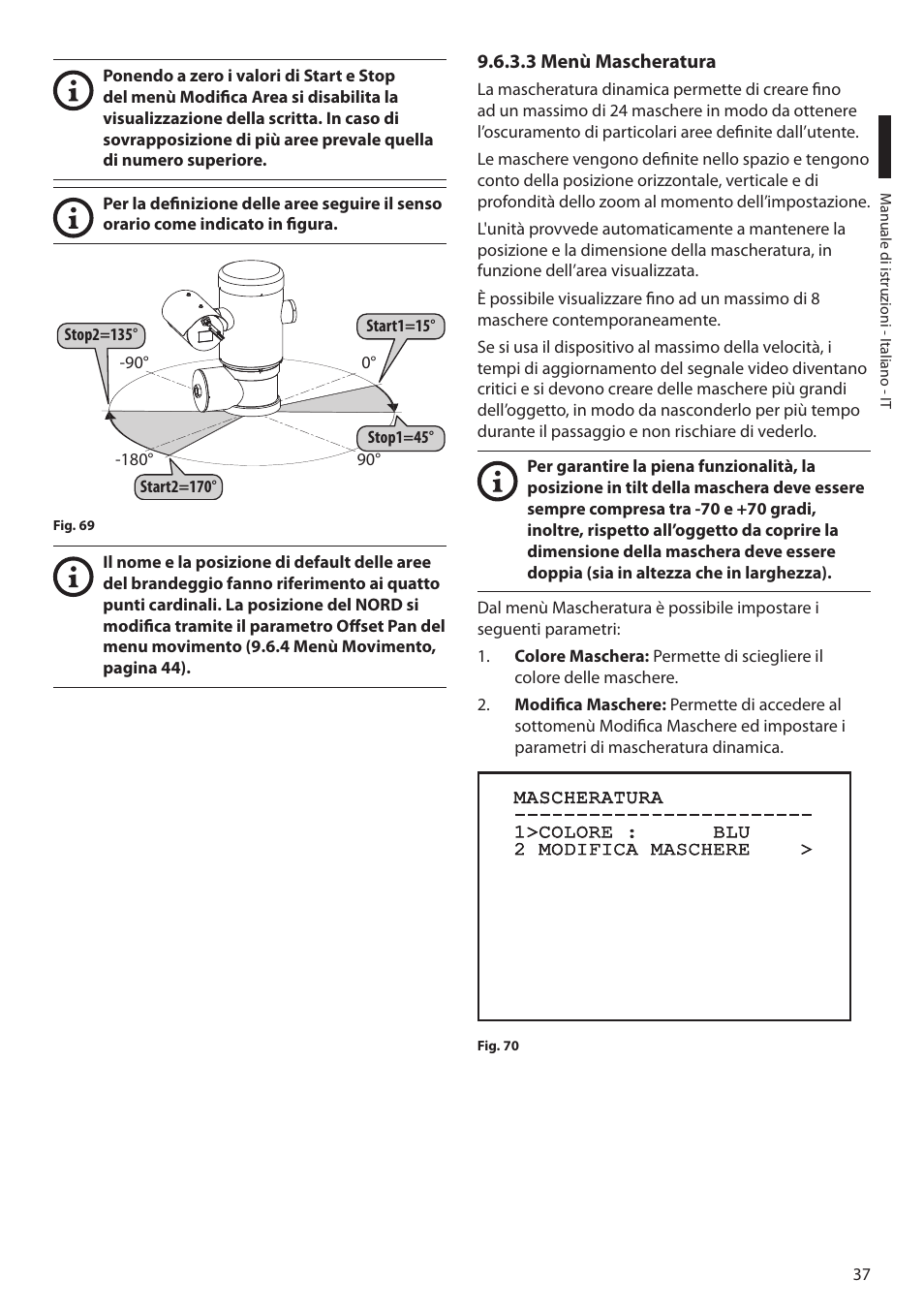 3 menù mascheratura | Videotec MAXIMUS MPXT User Manual | Page 129 / 454
