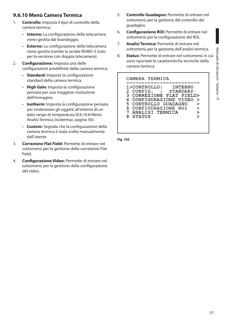 10 menù camera termica | Videotec MAXIMUS MPXT User Manual | Page 143 / 454