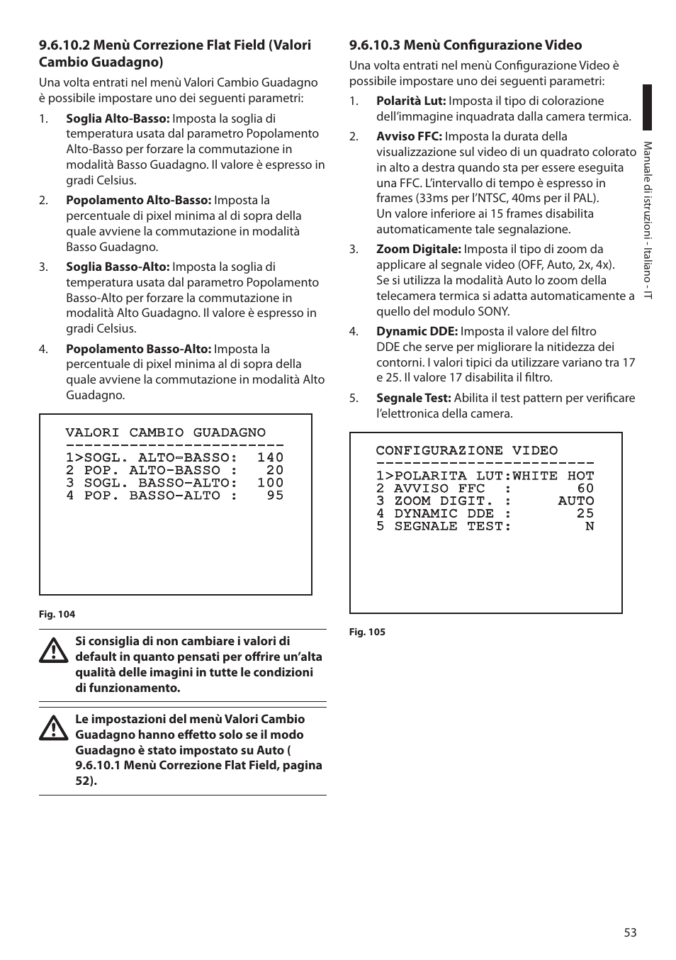 3 menù configurazione video | Videotec MAXIMUS MPXT User Manual | Page 145 / 454