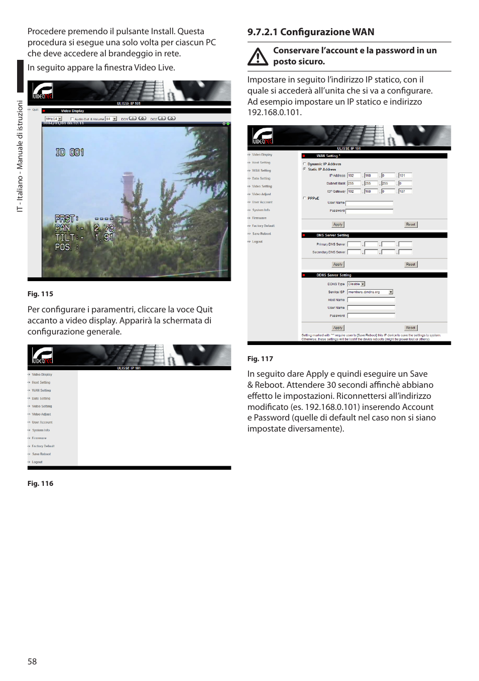 1 configurazione wan | Videotec MAXIMUS MPXT User Manual | Page 150 / 454
