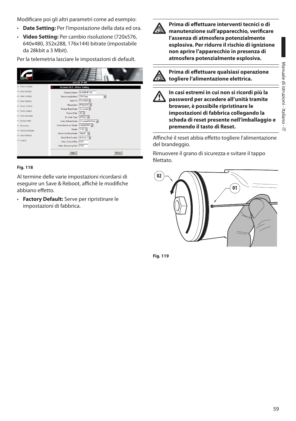 Videotec MAXIMUS MPXT User Manual | Page 151 / 454