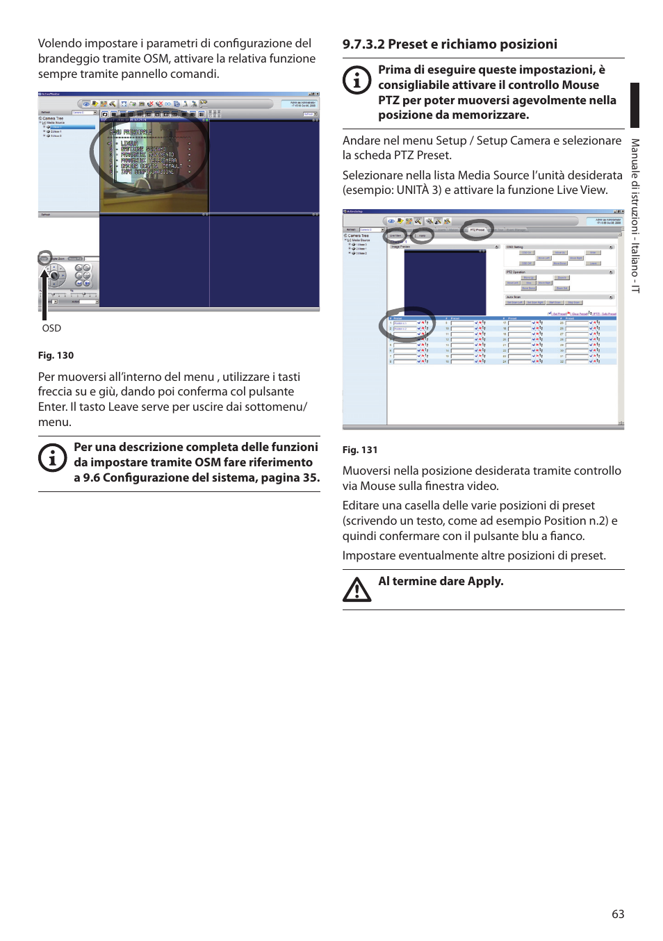 2 preset e richiamo posizioni | Videotec MAXIMUS MPXT User Manual | Page 155 / 454