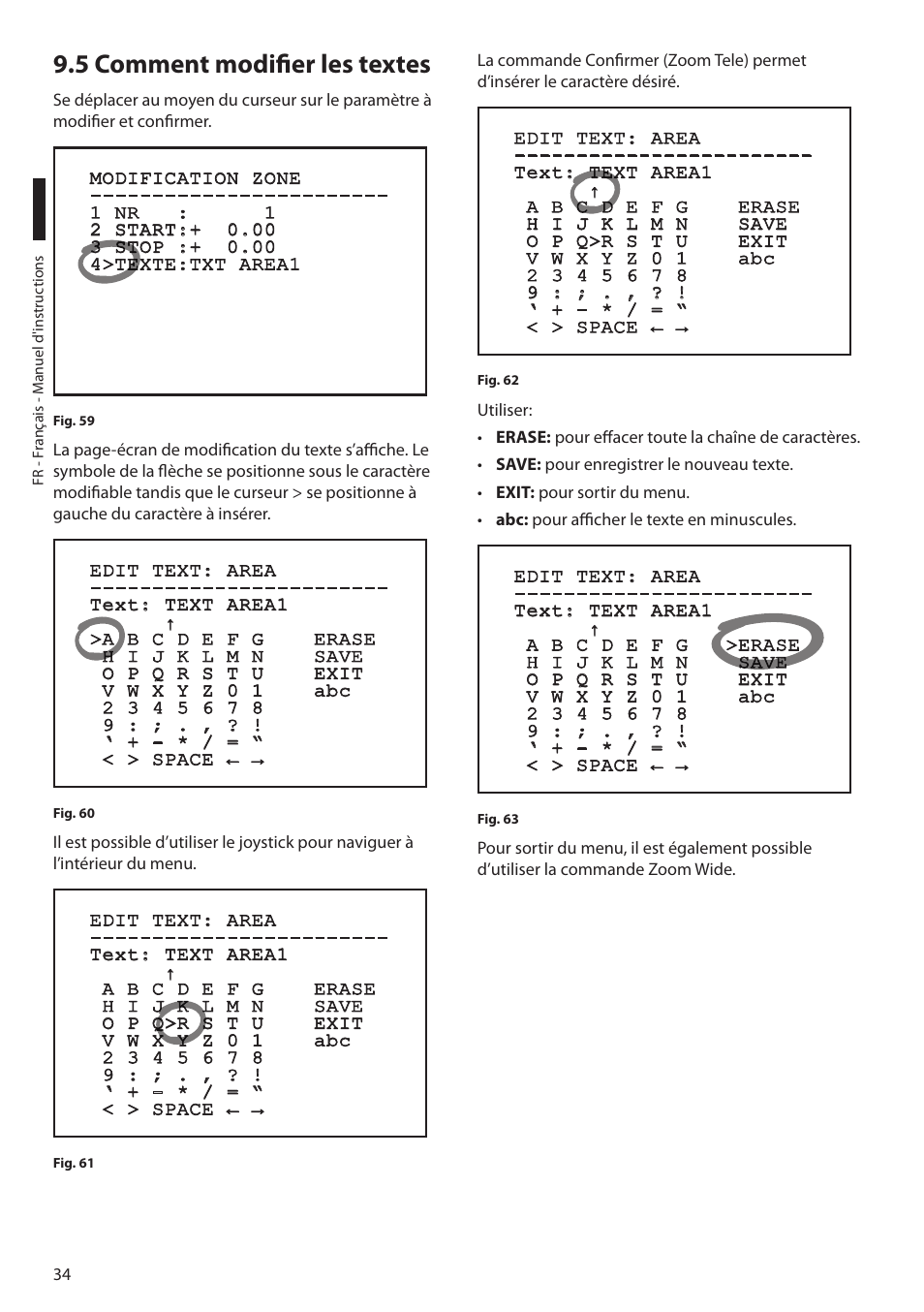 5 comment modifier les textes | Videotec MAXIMUS MPXT User Manual | Page 216 / 454