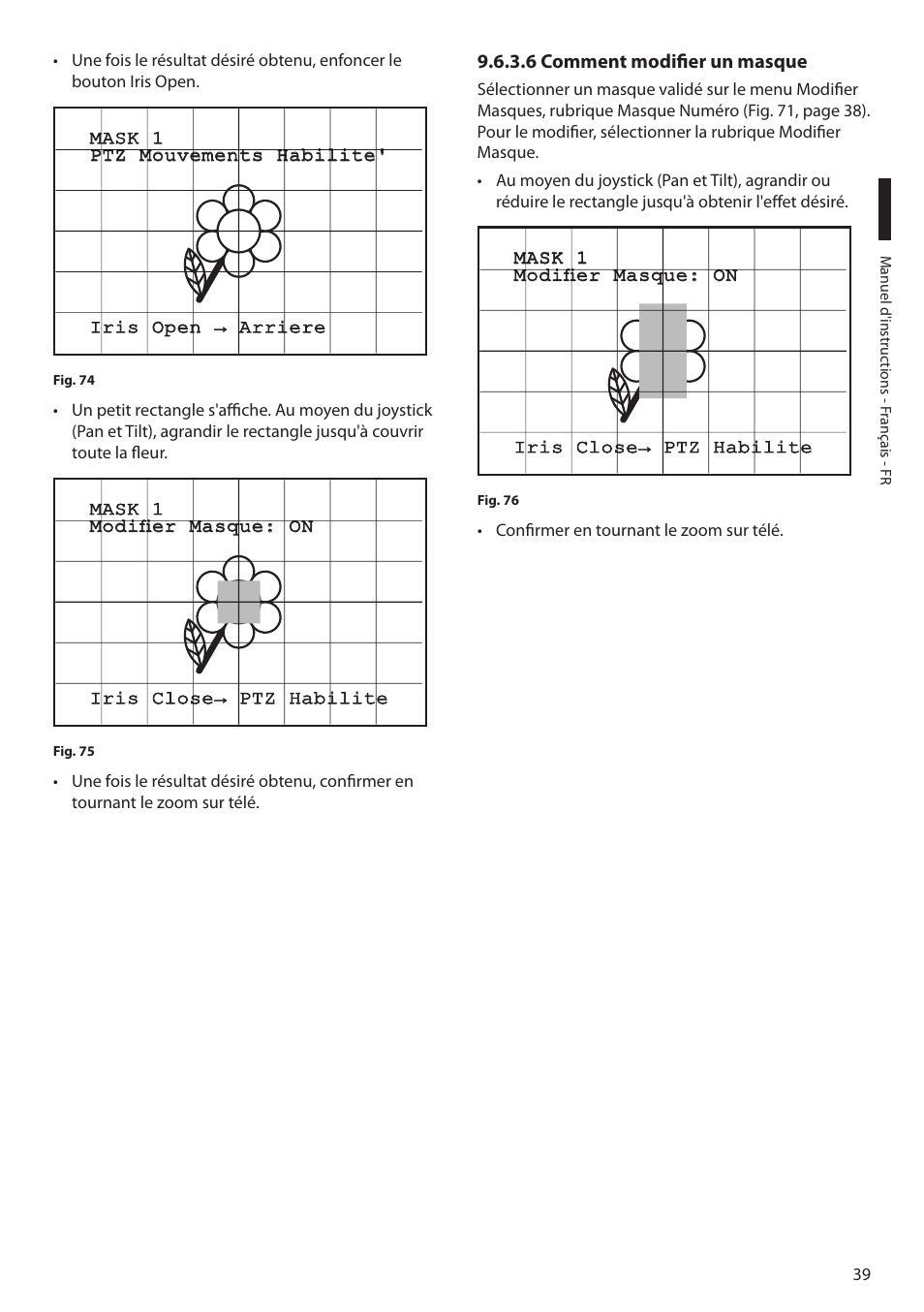 6 comment modifier un masque | Videotec MAXIMUS MPXT User Manual | Page 221 / 454