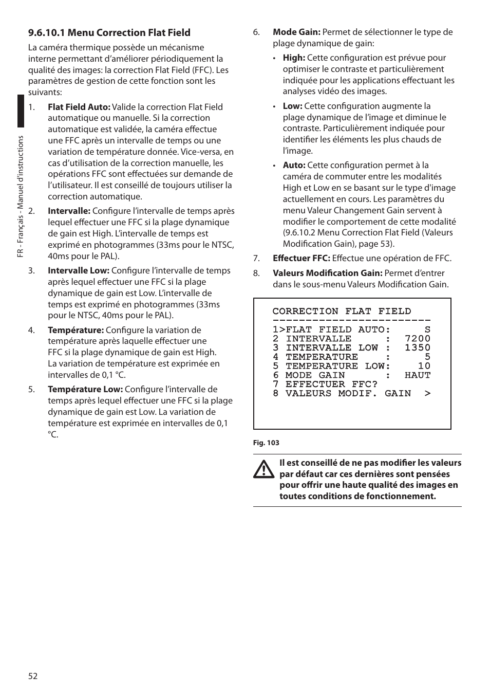 1 menu correction flat field | Videotec MAXIMUS MPXT User Manual | Page 234 / 454