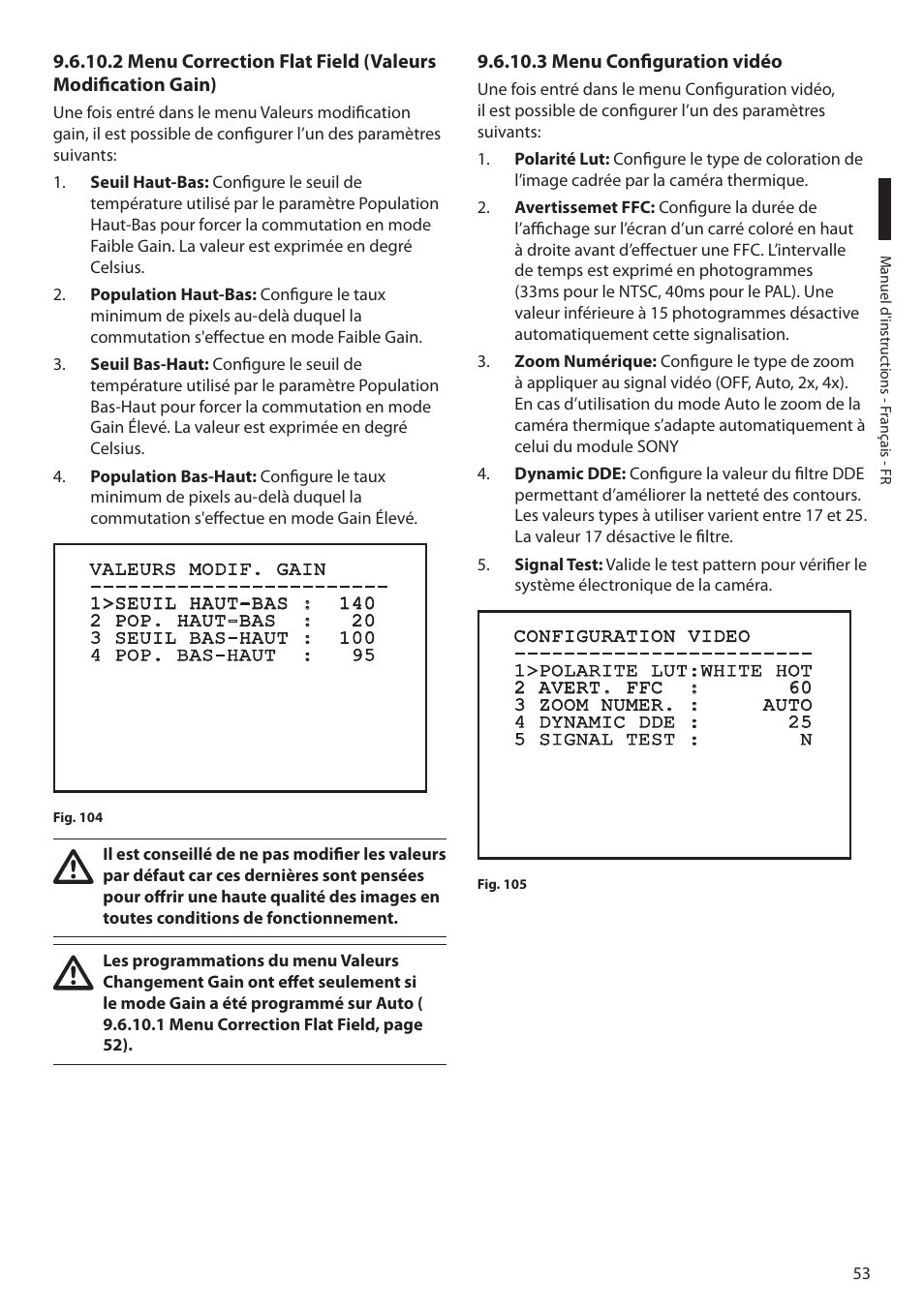 3 menu configuration vidéo | Videotec MAXIMUS MPXT User Manual | Page 235 / 454