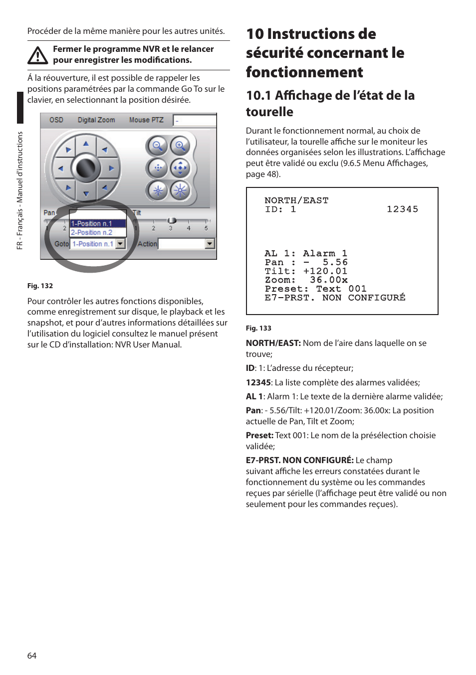 1 affichage de l’état de la tourelle | Videotec MAXIMUS MPXT User Manual | Page 246 / 454