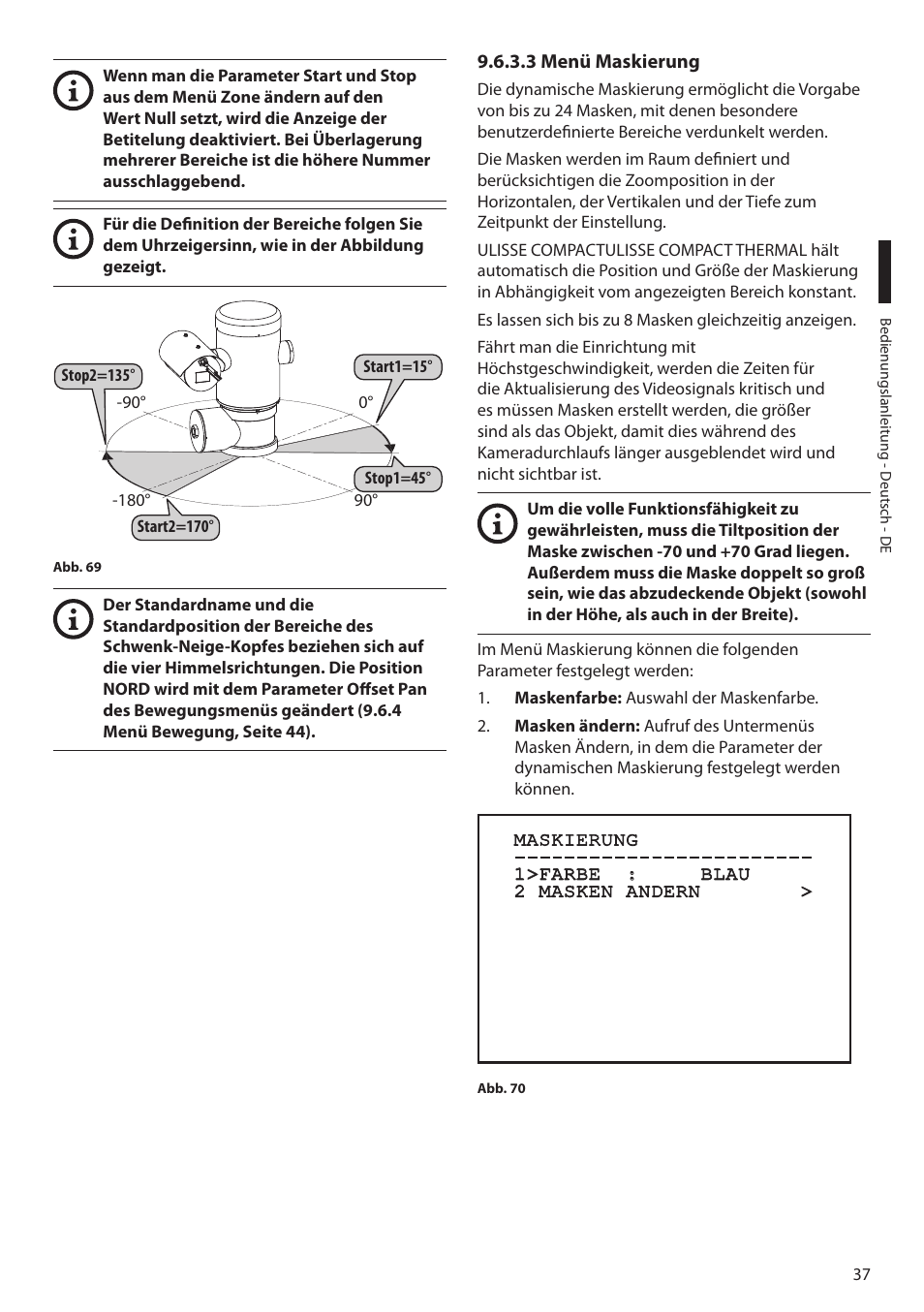 3 menü maskierung | Videotec MAXIMUS MPXT User Manual | Page 309 / 454