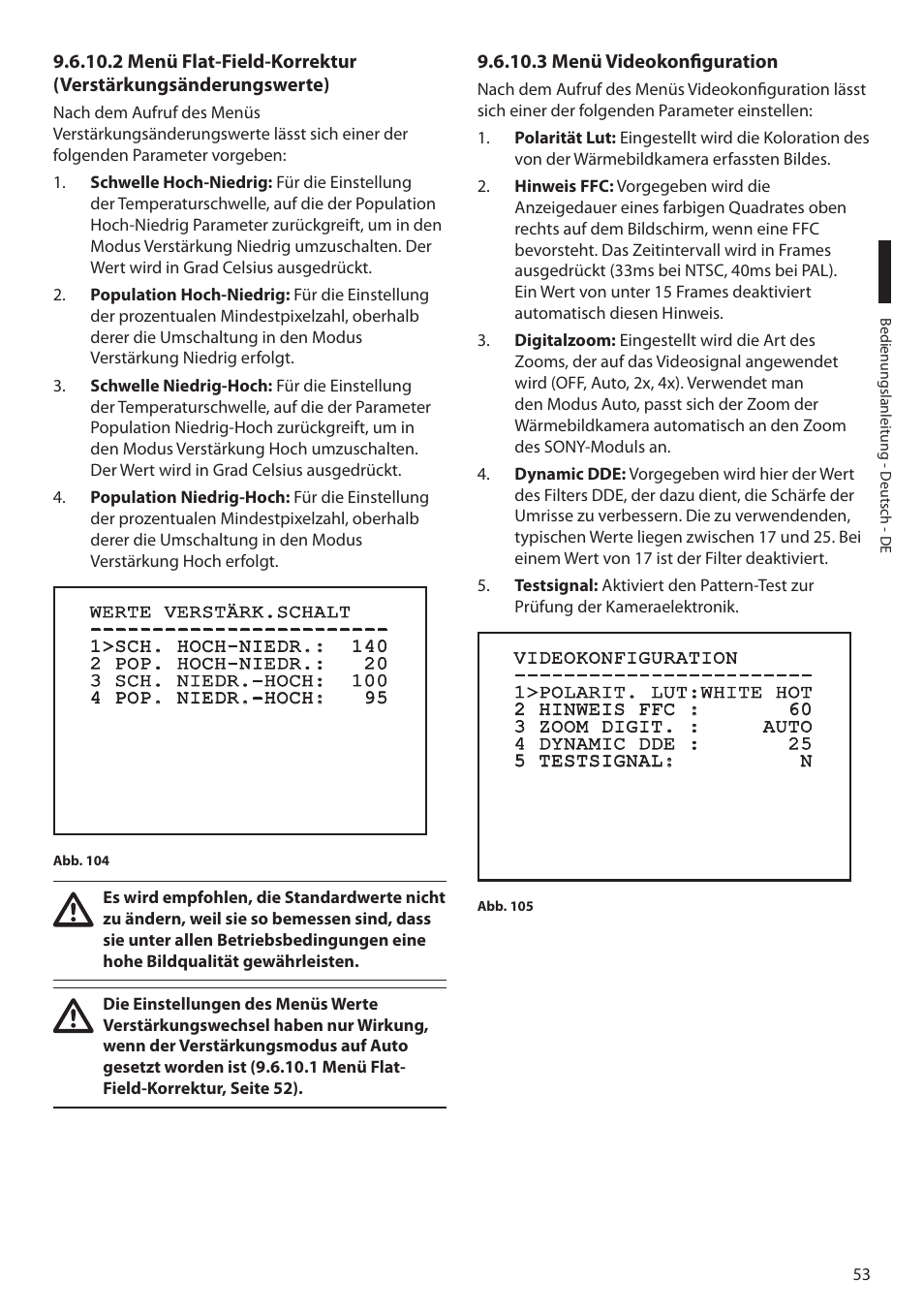 3 menü videokonfiguration | Videotec MAXIMUS MPXT User Manual | Page 325 / 454