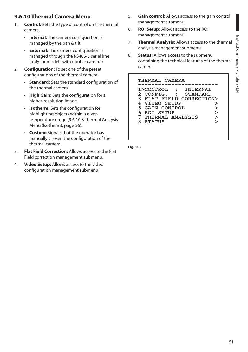 10 thermal camera menu | Videotec MAXIMUS MPXT User Manual | Page 53 / 454
