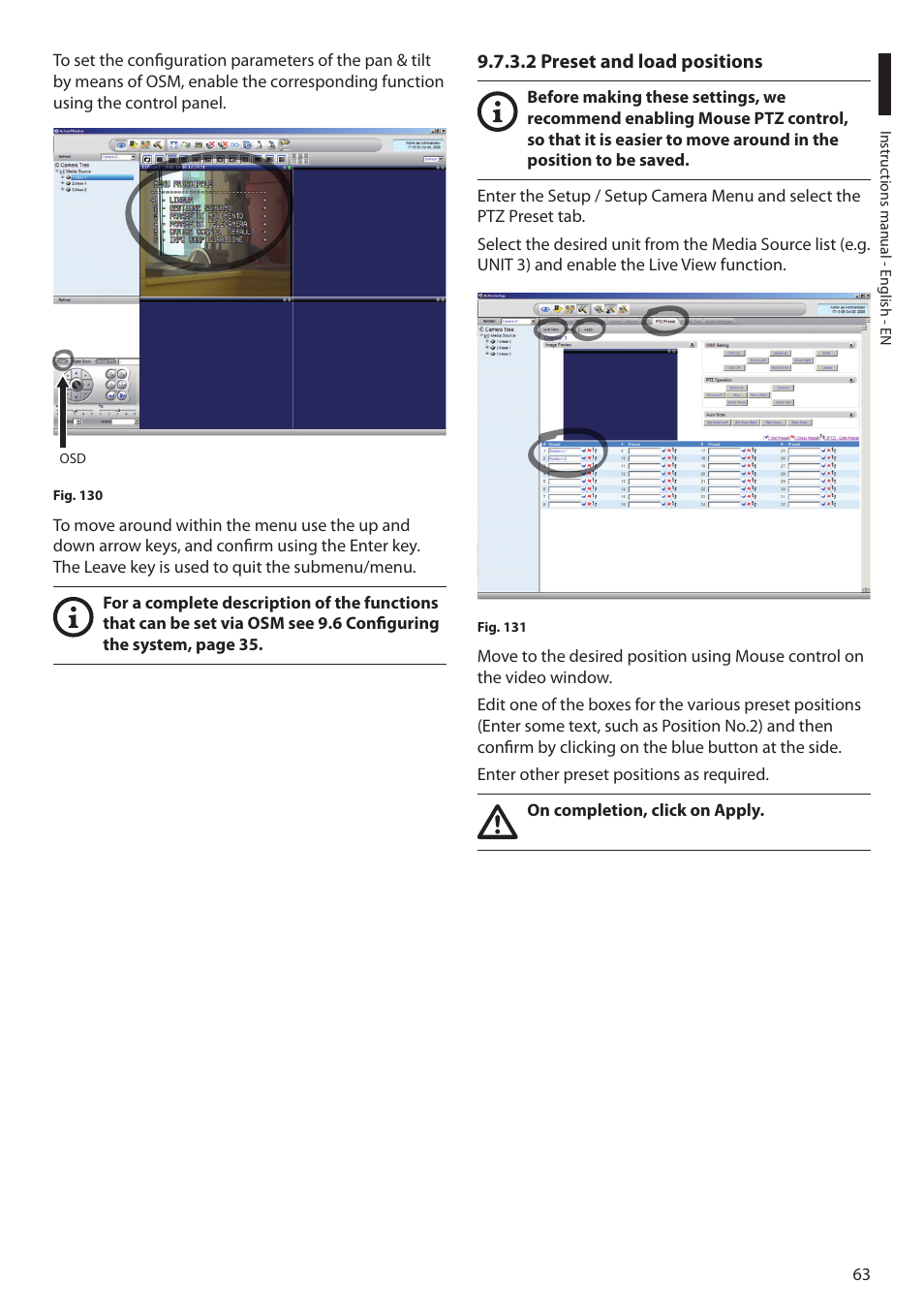 2 preset and load positions | Videotec MAXIMUS MPXT User Manual | Page 65 / 454
