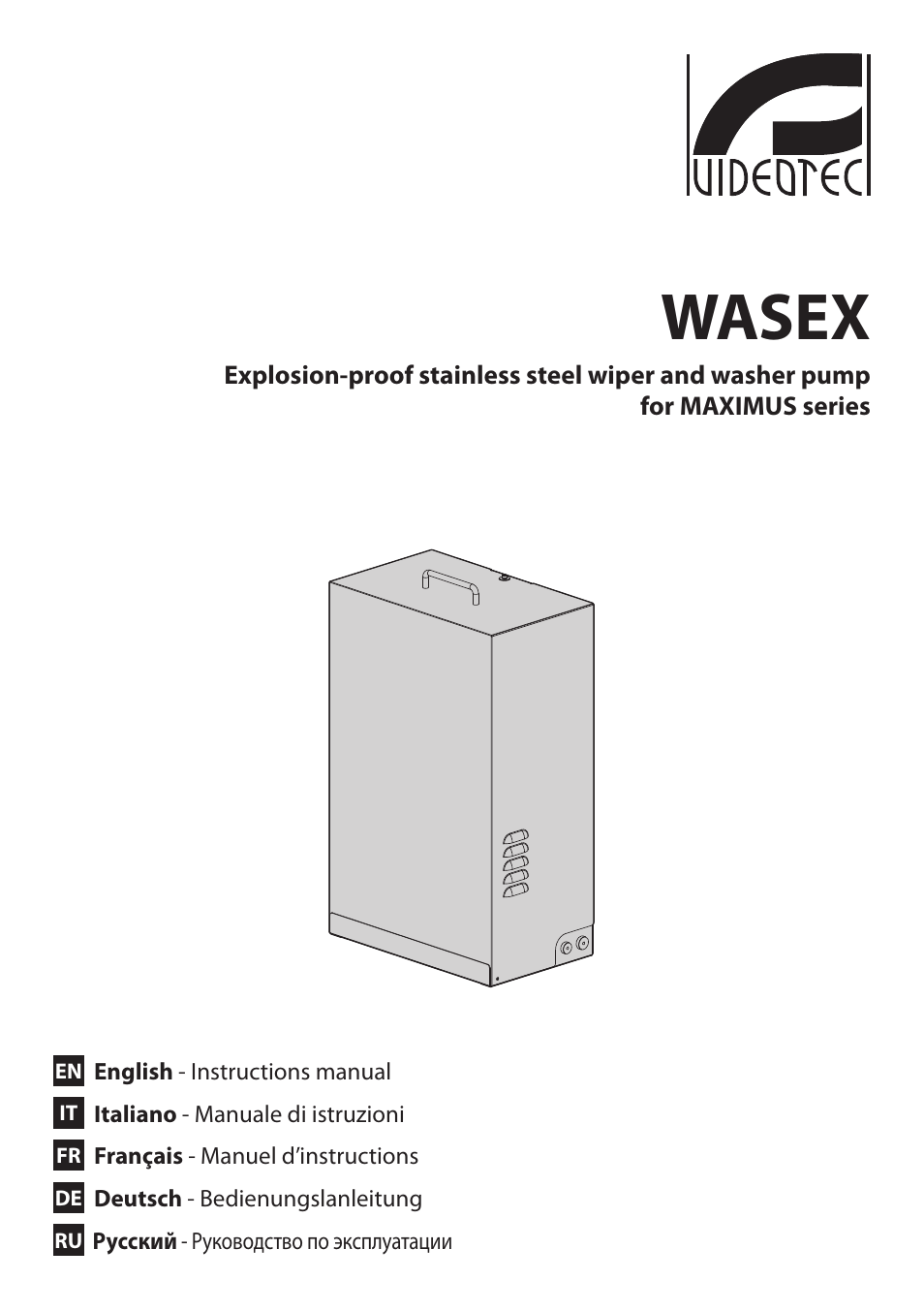 Videotec MAXIMUS WASEX User Manual | 64 pages