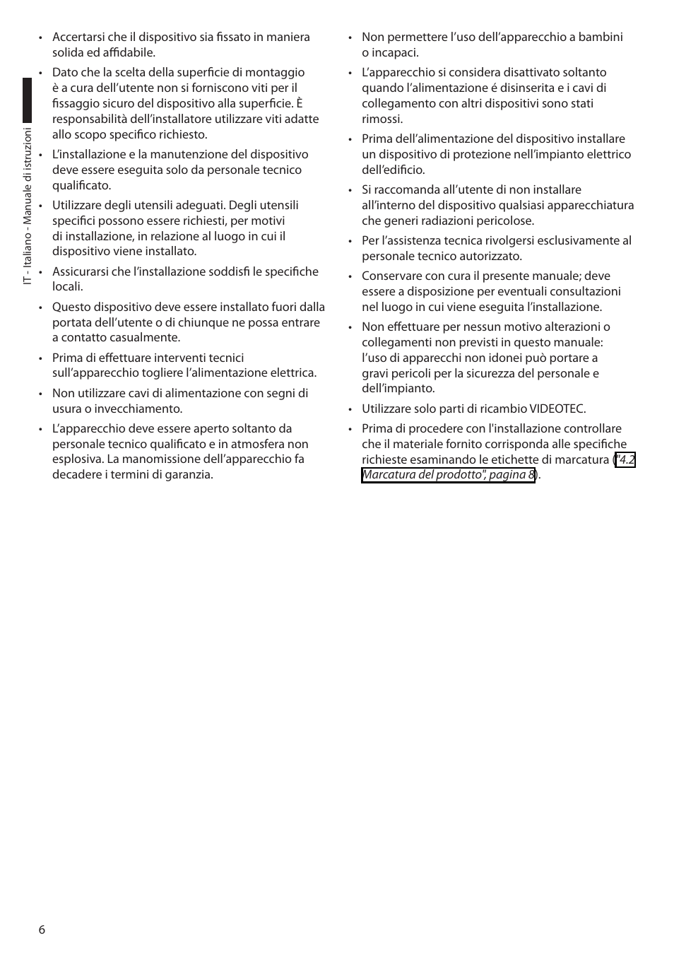Videotec EXH User Manual | Page 30 / 114
