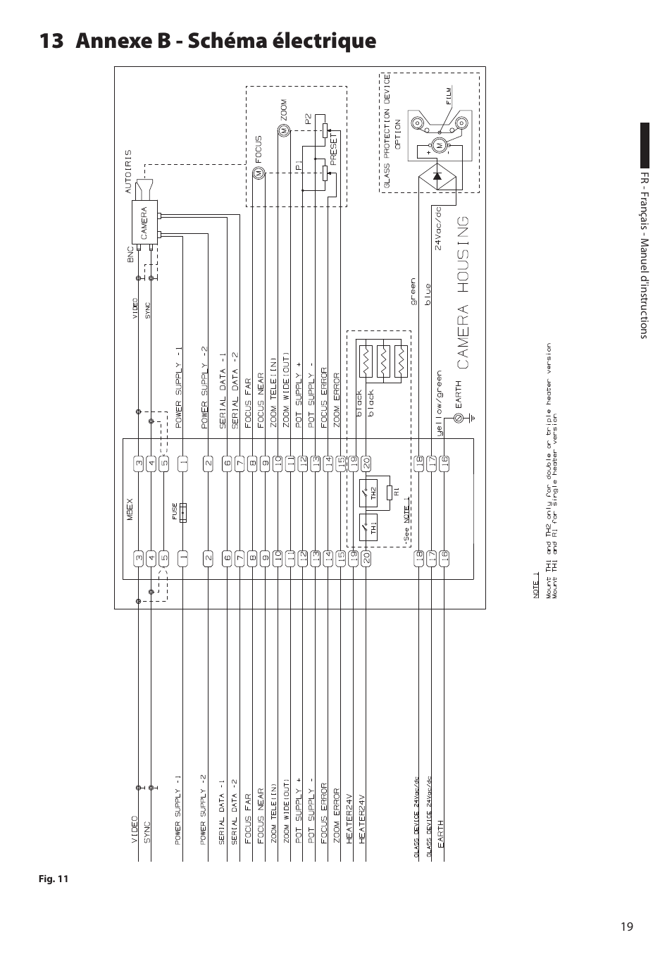 13 annexe b - schéma électrique | Videotec EXH User Manual | Page 65 / 114