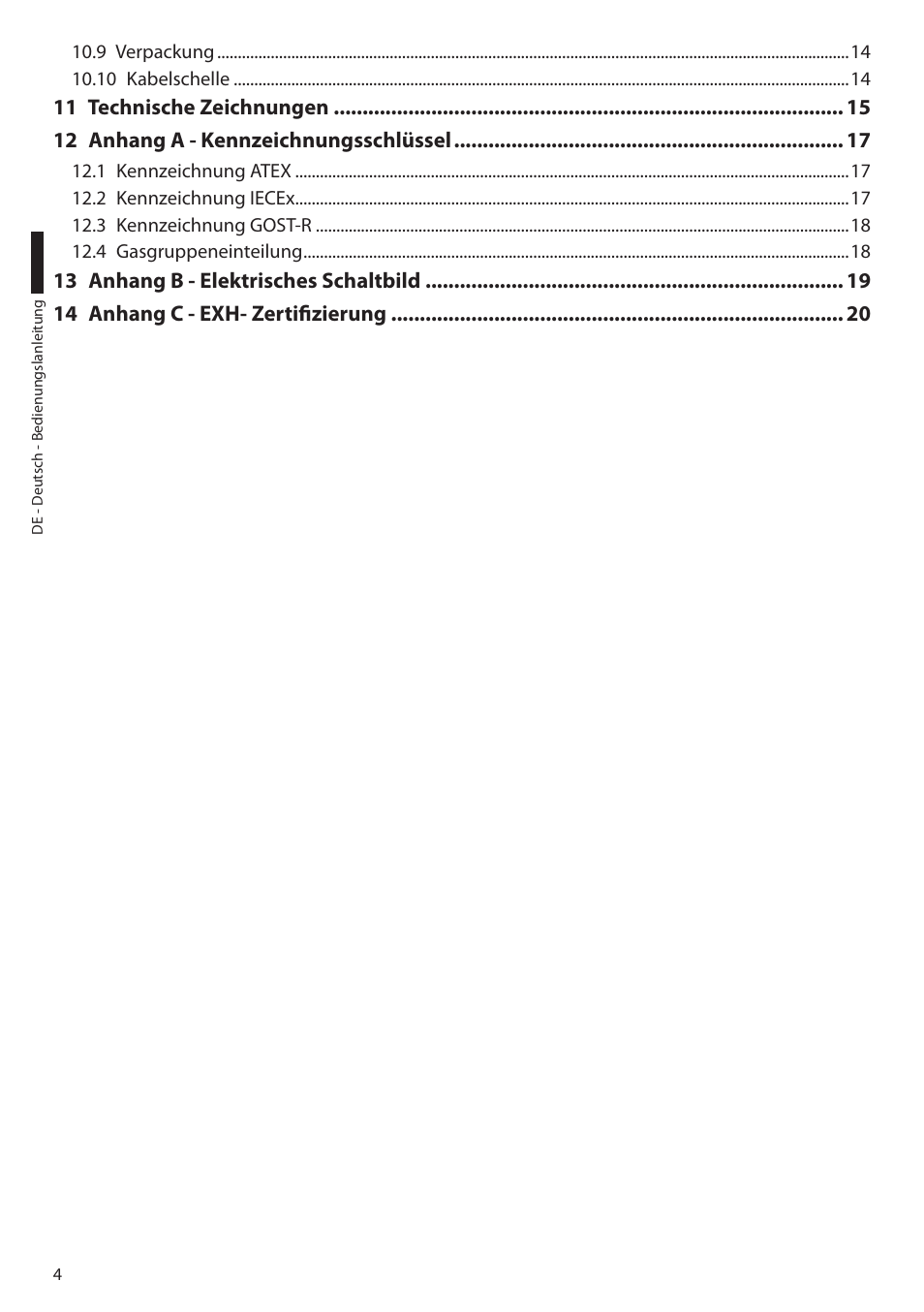 Videotec EXH User Manual | Page 72 / 114