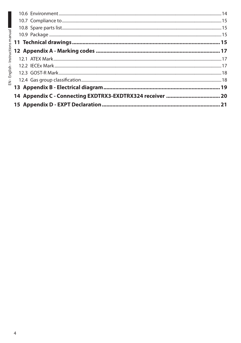 Videotec EXPT User Manual | Page 6 / 114