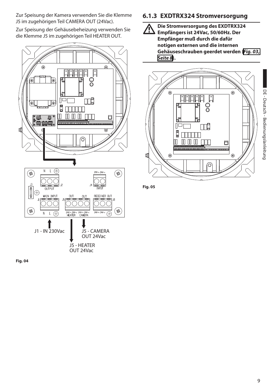 3 exdtrx324 stromversorgung | Videotec EXDTRX User Manual | Page 83 / 124