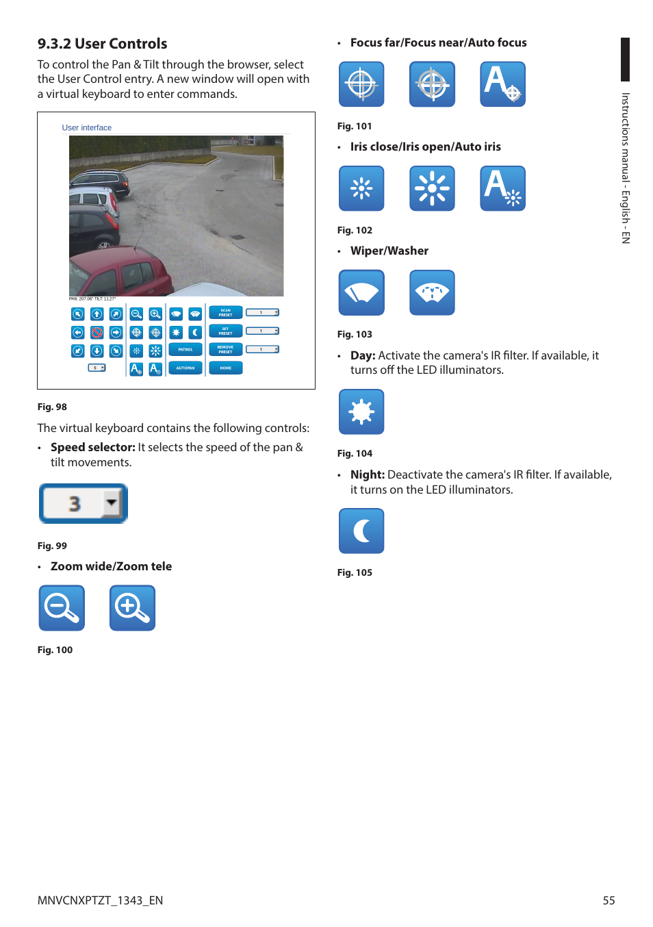 2 user controls | Videotec NXPTZT User Manual | Page 55 / 76