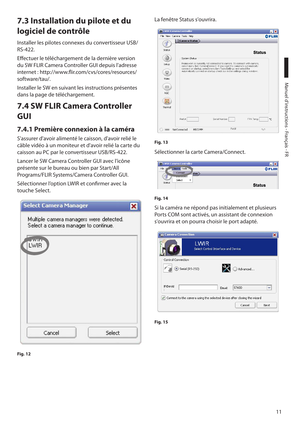 4 sw flir camera controller gui, 1 première connexion à la caméra | Videotec NTC User Manual | Page 45 / 68