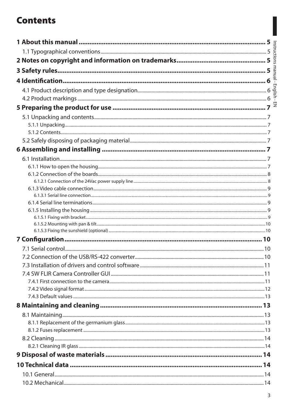 Videotec NTC User Manual | Page 5 / 68