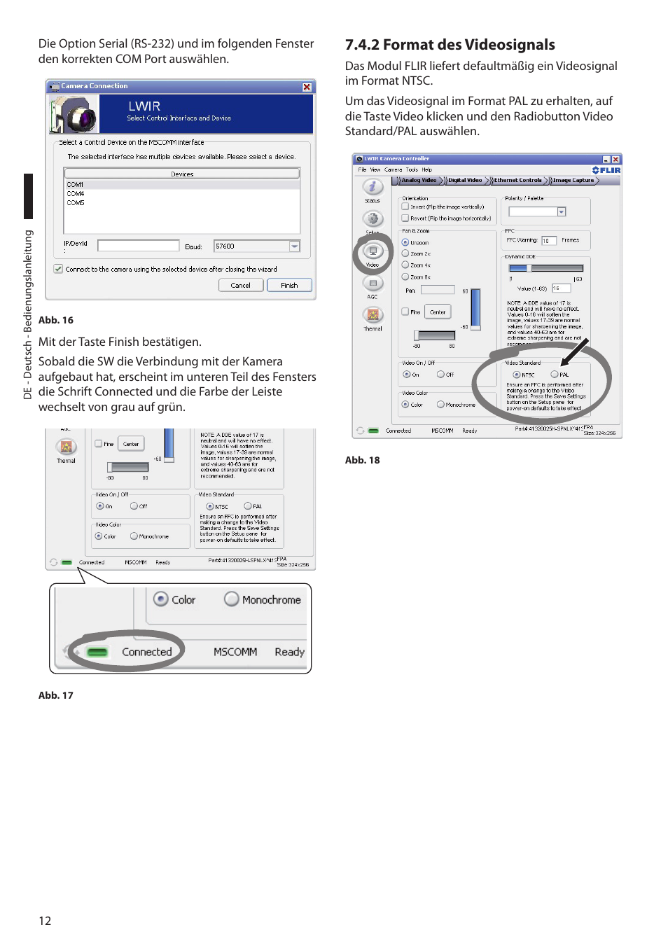 2 format des videosignals | Videotec NTC User Manual | Page 62 / 68