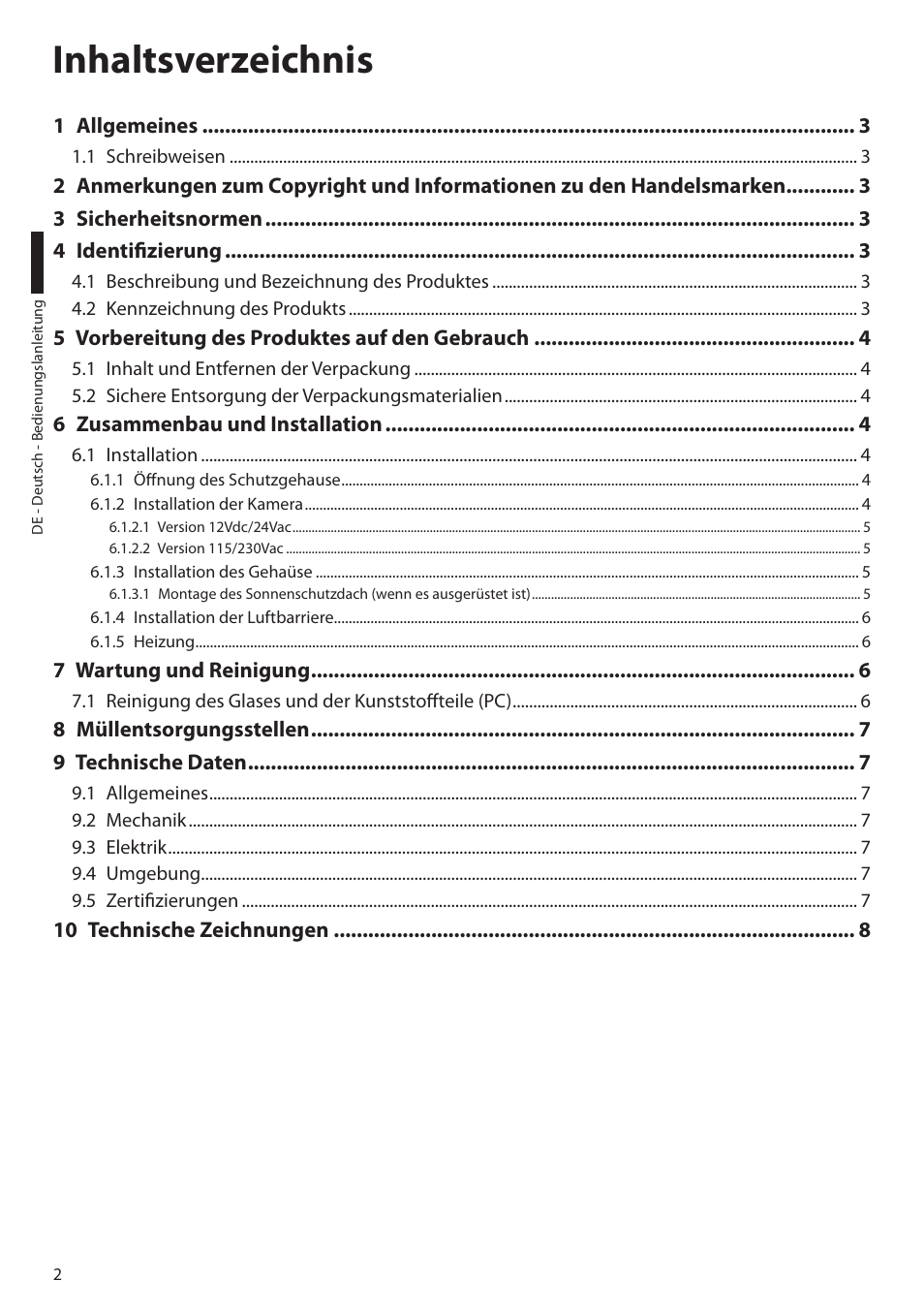 Videotec NXM User Manual | Page 28 / 36