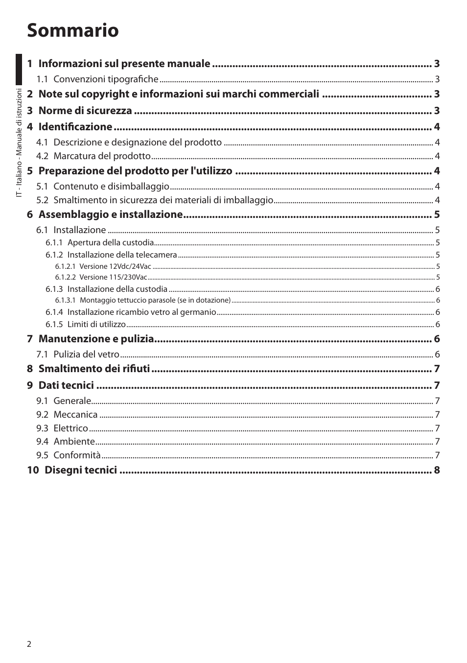 Videotec NTM User Manual | Page 12 / 36