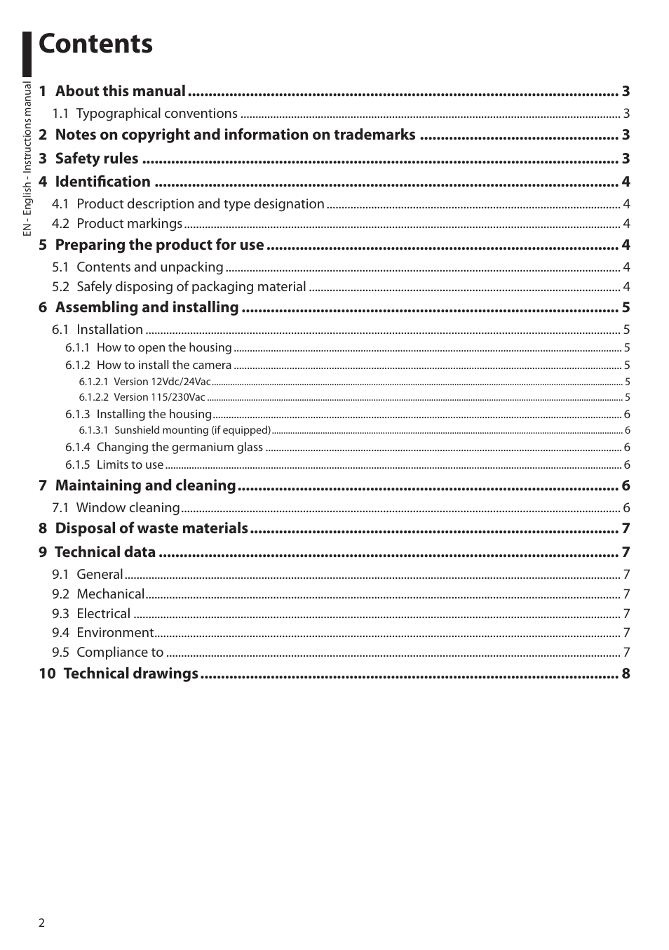 Videotec NTM User Manual | Page 4 / 36