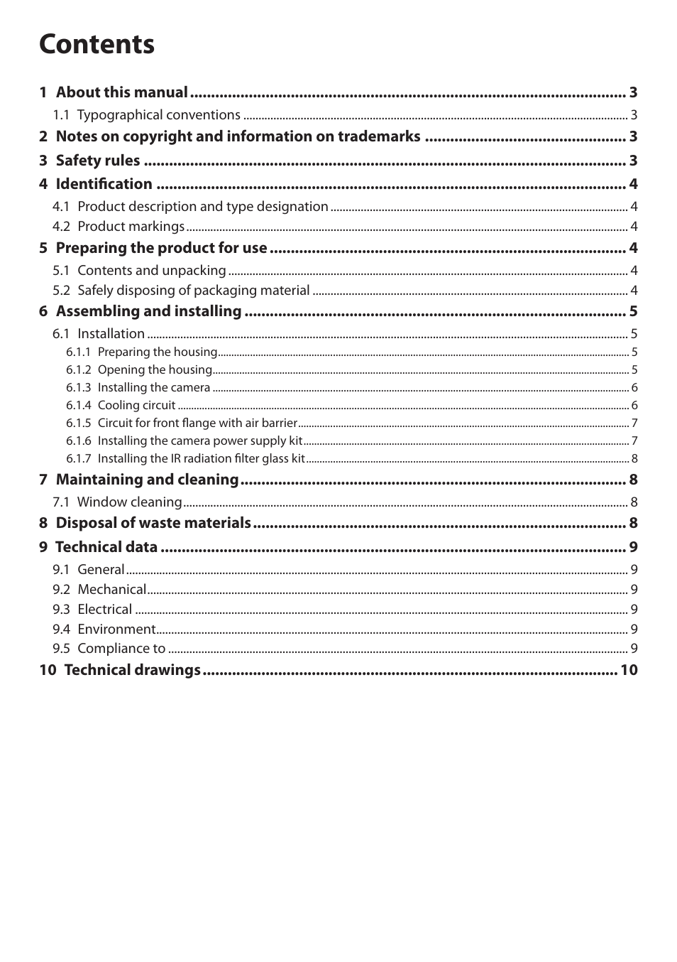 Videotec NXW User Manual | Page 4 / 44