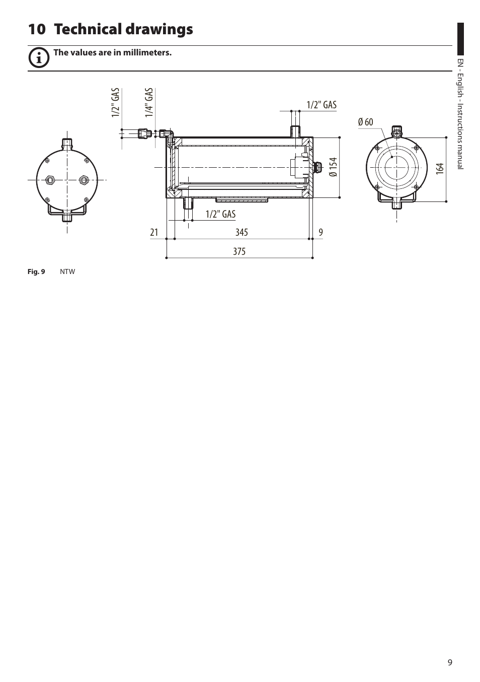 10 technical drawings | Videotec NTW User Manual | Page 11 / 44