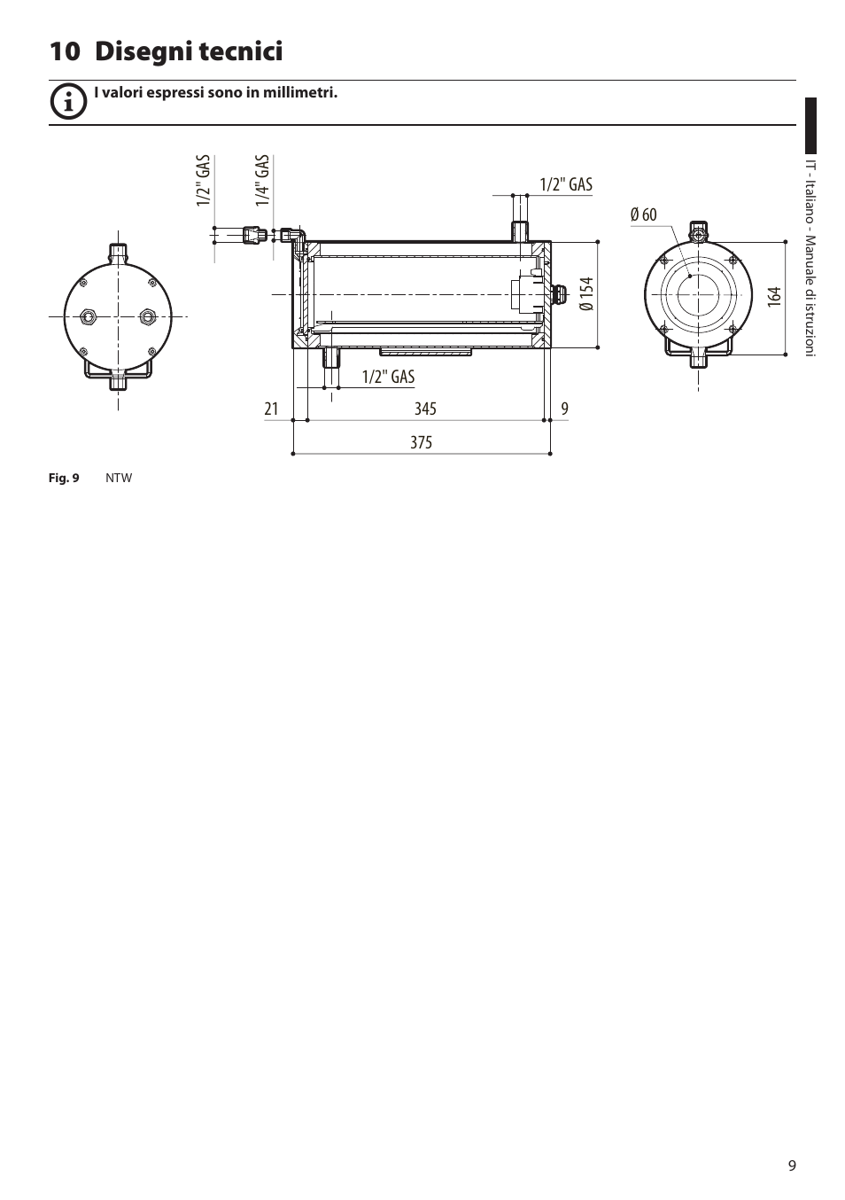 10 disegni tecnici | Videotec NTW User Manual | Page 21 / 44