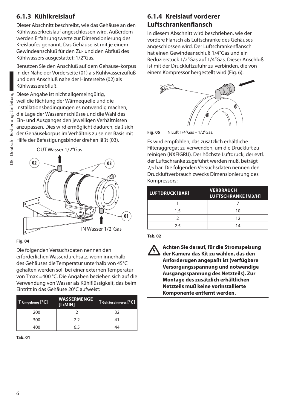 3 kühlkreislauf, 4 kreislauf vorderer luftschrankenflansch | Videotec NTW User Manual | Page 38 / 44