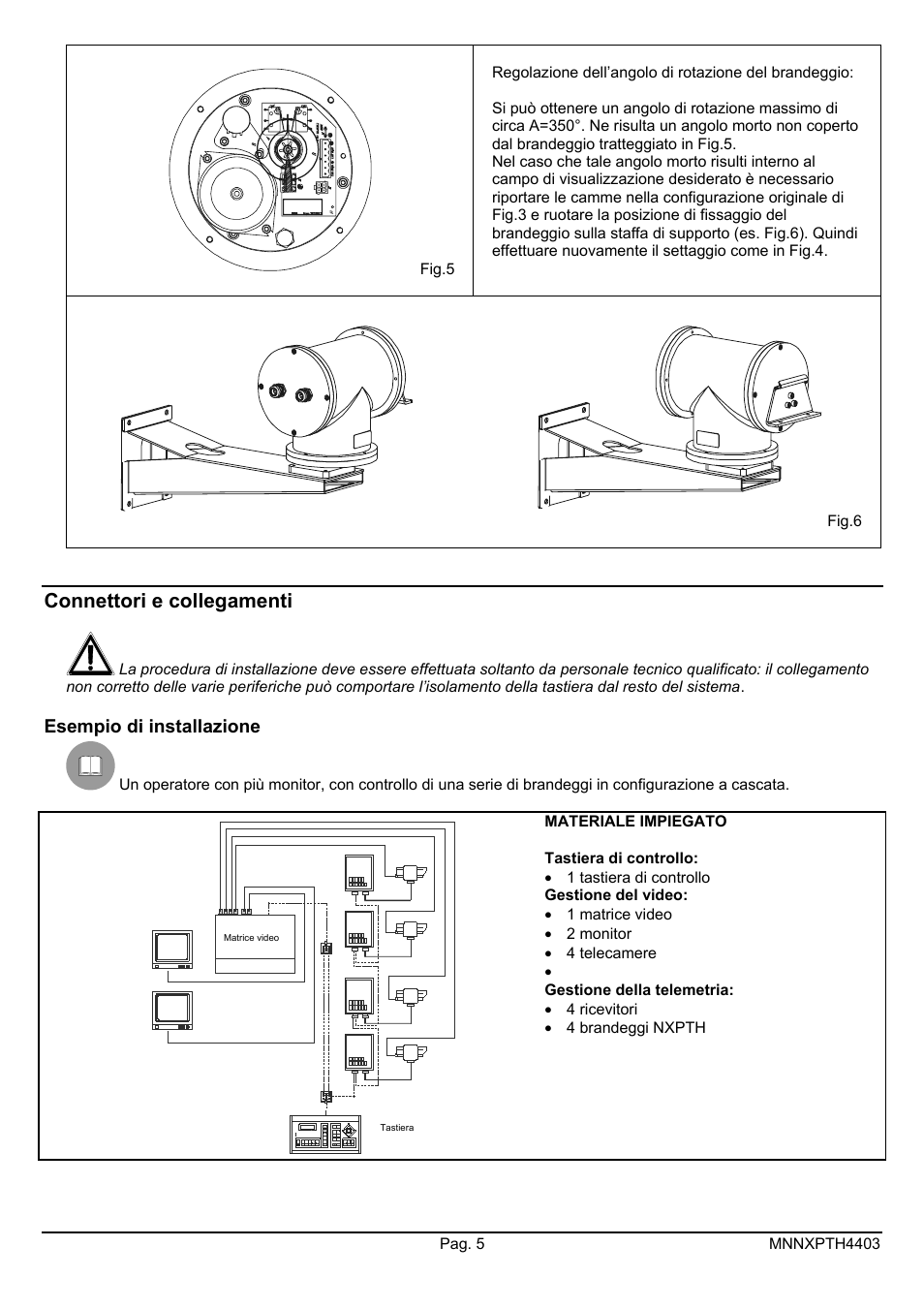 Connettori e collegamenti | Videotec NXPTH User Manual | Page 9 / 42