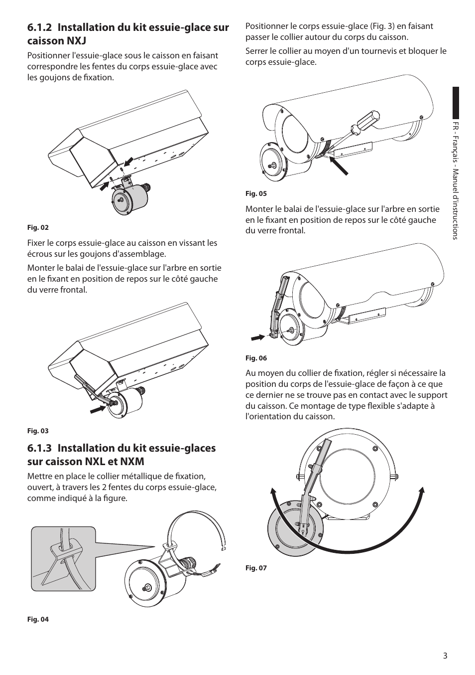 2 installation du kit essuie-glace sur caisson nxj | Videotec VIPNX User Manual | Page 15 / 24