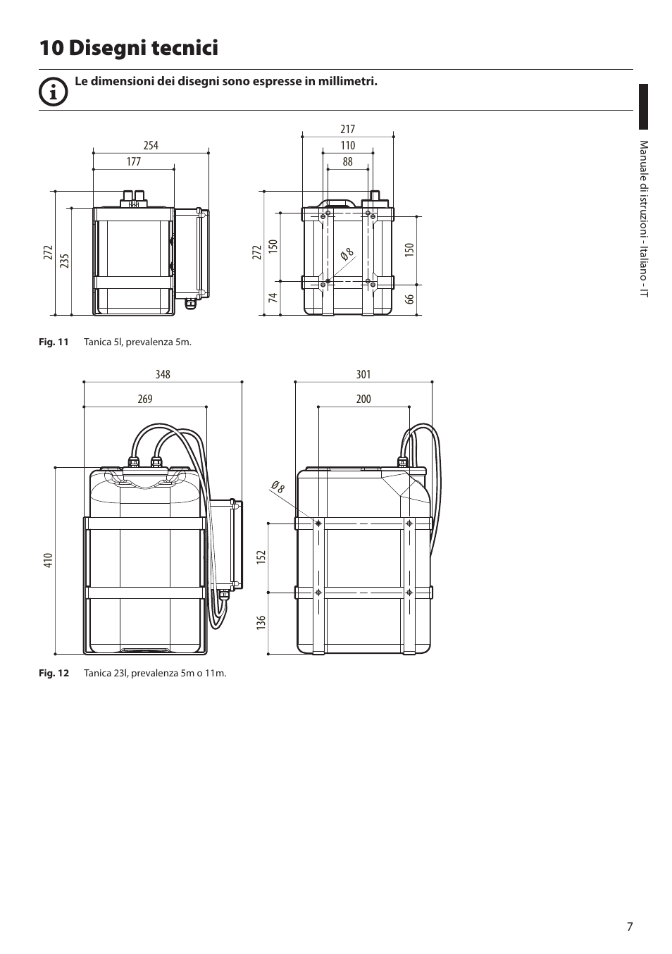 10 disegni tecnici | Videotec WAS User Manual | Page 17 / 36