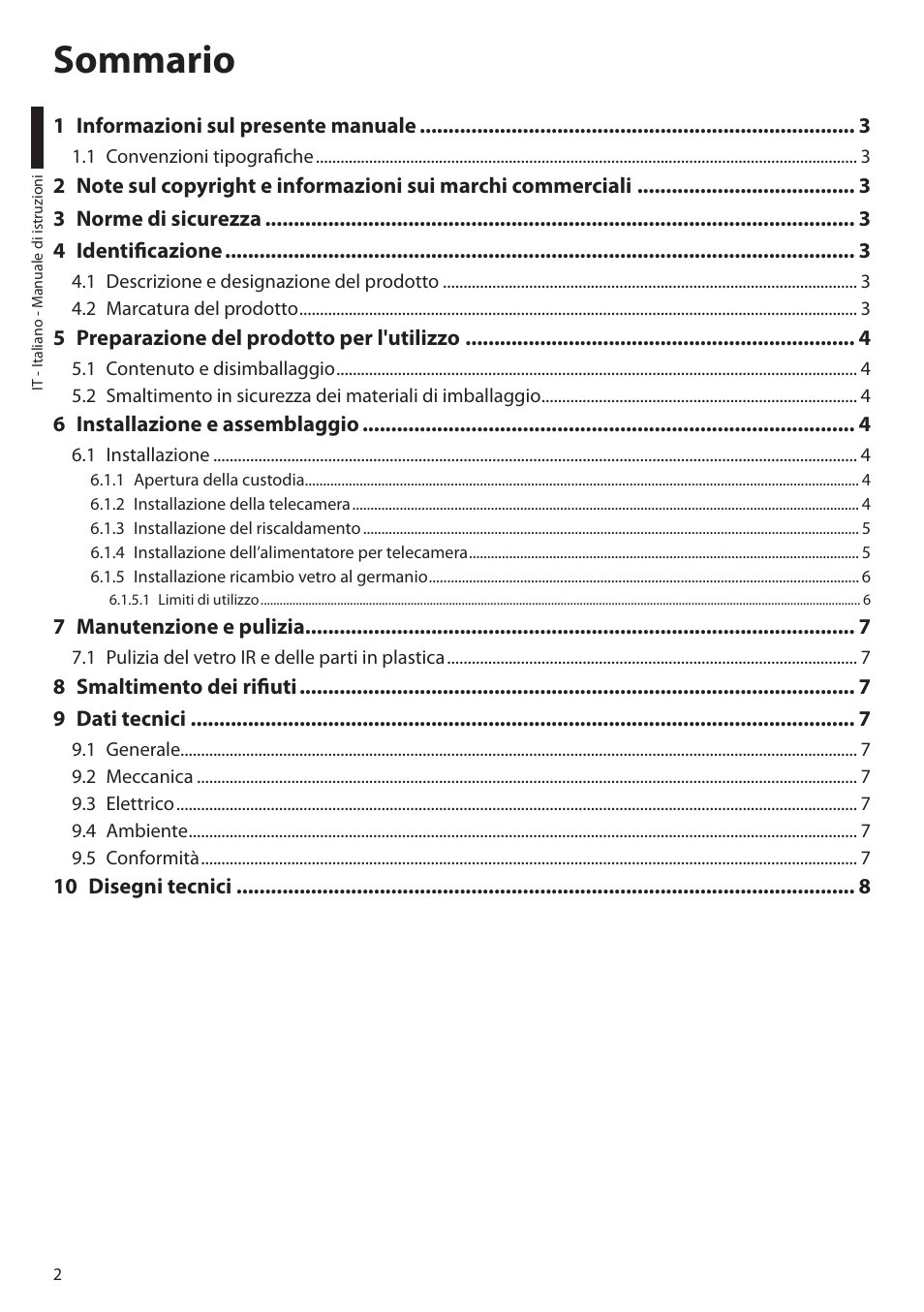 Videotec HTV User Manual | Page 12 / 36
