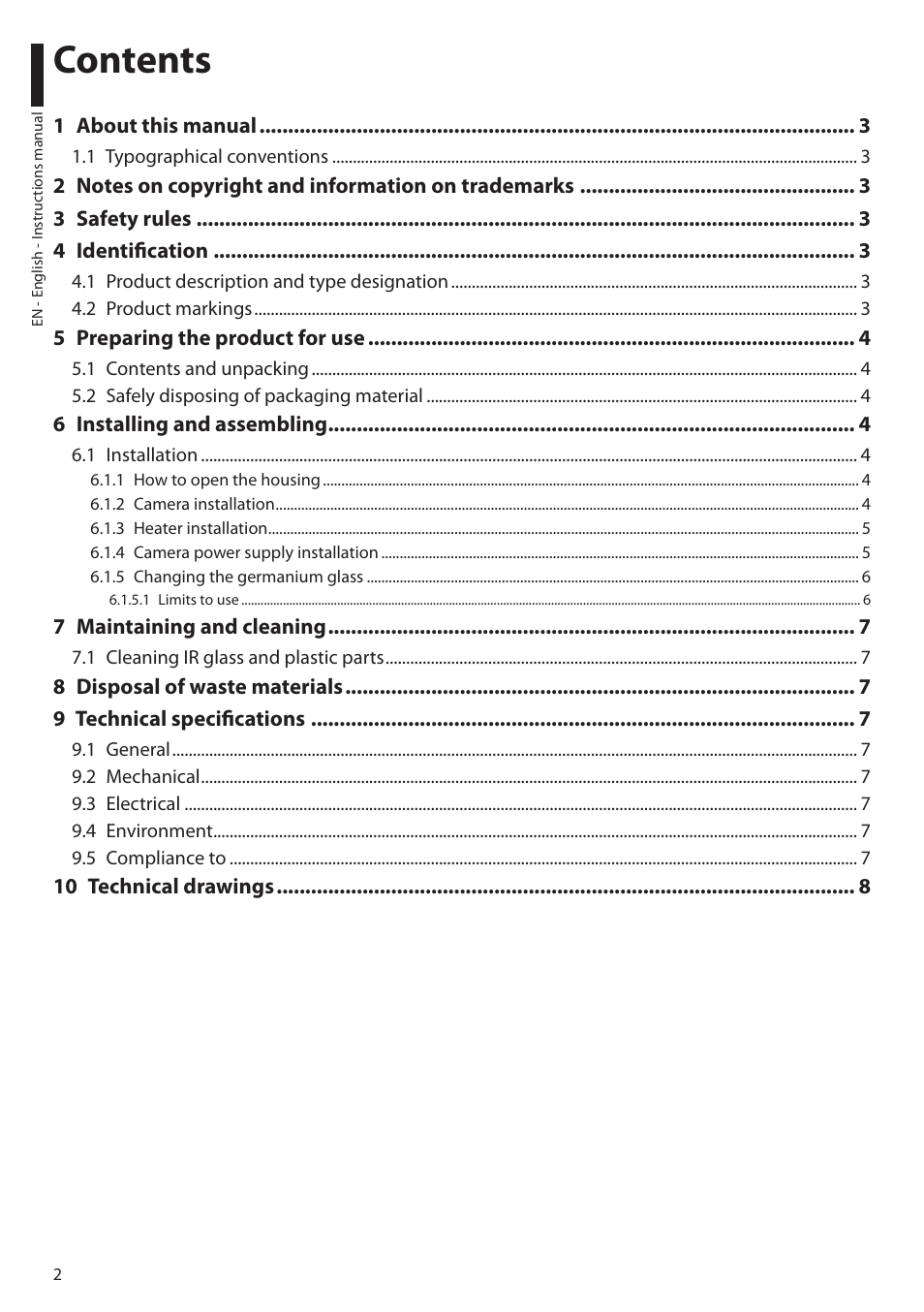 Videotec HTV User Manual | Page 4 / 36