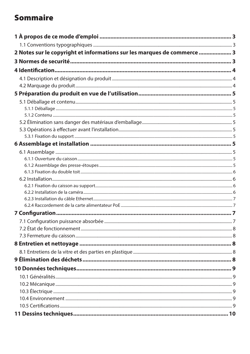 Sommaire | Videotec PUNTO HI-PoE User Manual | Page 24 / 44